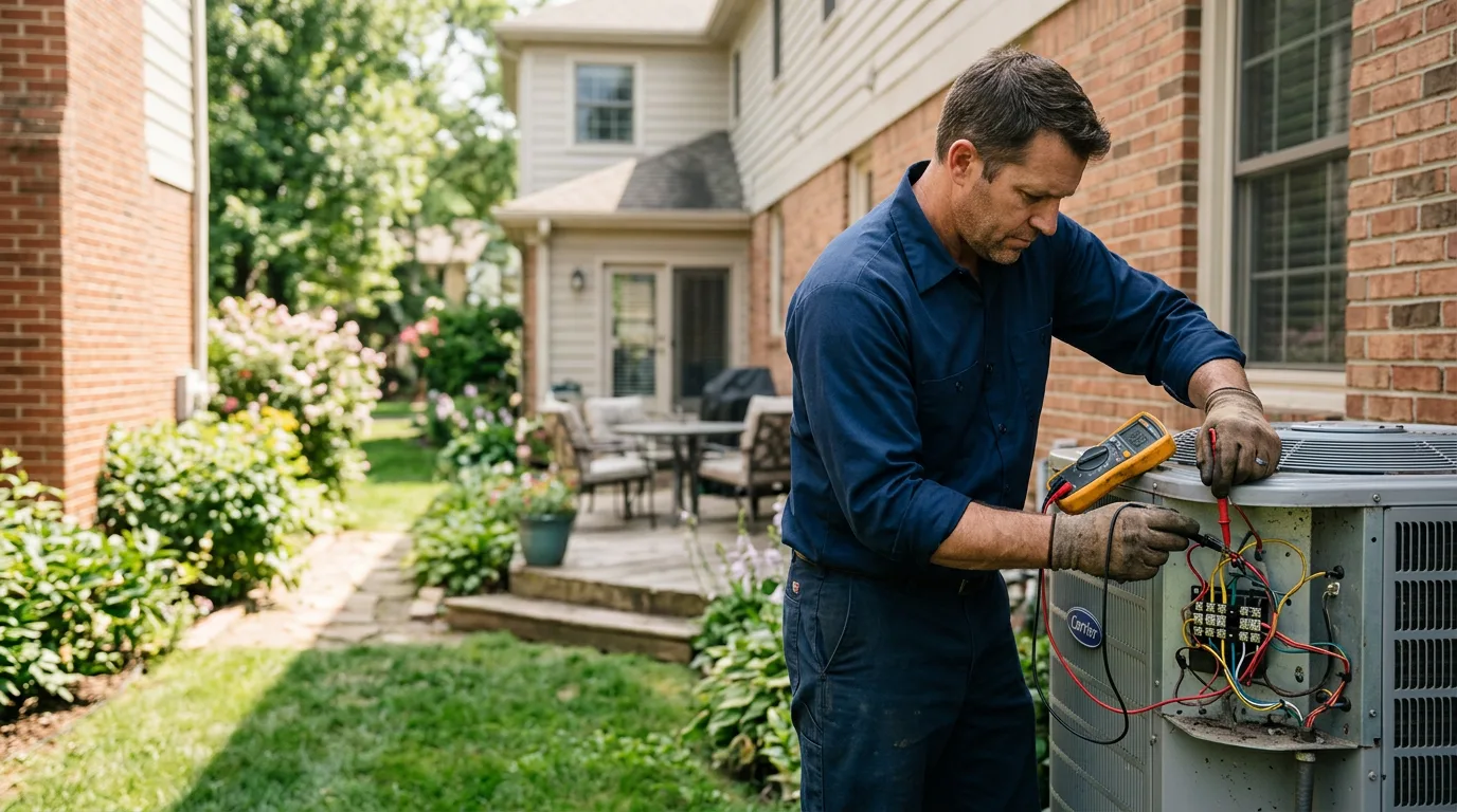 HVAC technician working near Rogers, NM